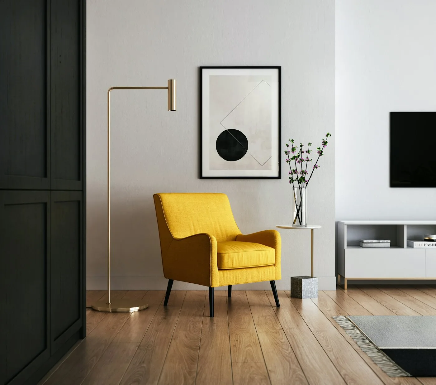 Ingelijste persoonlijke poster in een rustig interieur